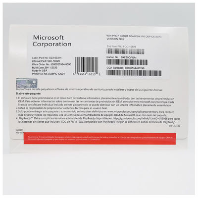 Windows 11 Pro OEM 64-Bit Preactivated With English/French/Germany/Italian/Korean/Spanish/Multilingual Version