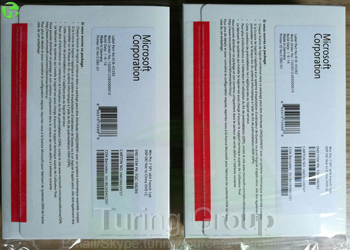 DVD COA Package Win 10 Pro OEM Key Version Classical White Red Package