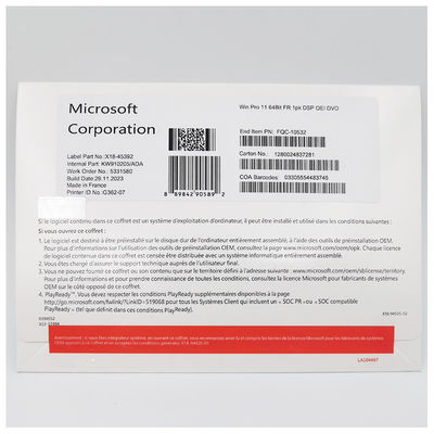 Microsoft Windows 11 Pro 64-Bit Französisch DVD OEM System Builder Pack für den neuen PC