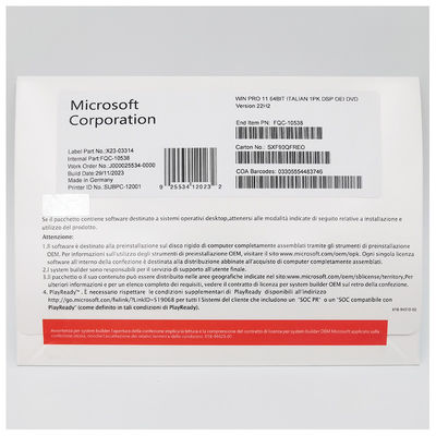 Microsoft Windows 11 Pro OEM Italienische Professional Workstation Lizenz mit BitLocker und Remote Desktop