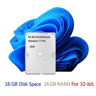 64-Bit-Architektur Windows 11 Pro OEM 16 GB Festplattenspeicher 1 GB RAM Für 32-Bit
